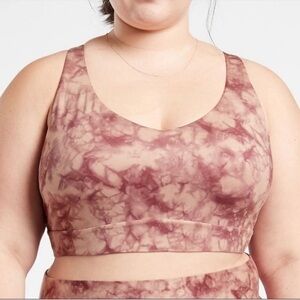 Athleta Solace Printed Bra D-DD+ Riptide NWT Palermo 2X